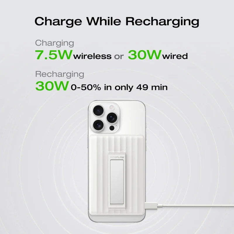 EcoFlow RAPID Mag Power Bank (10,000mAh, 7.5W, Magnetic Charging)