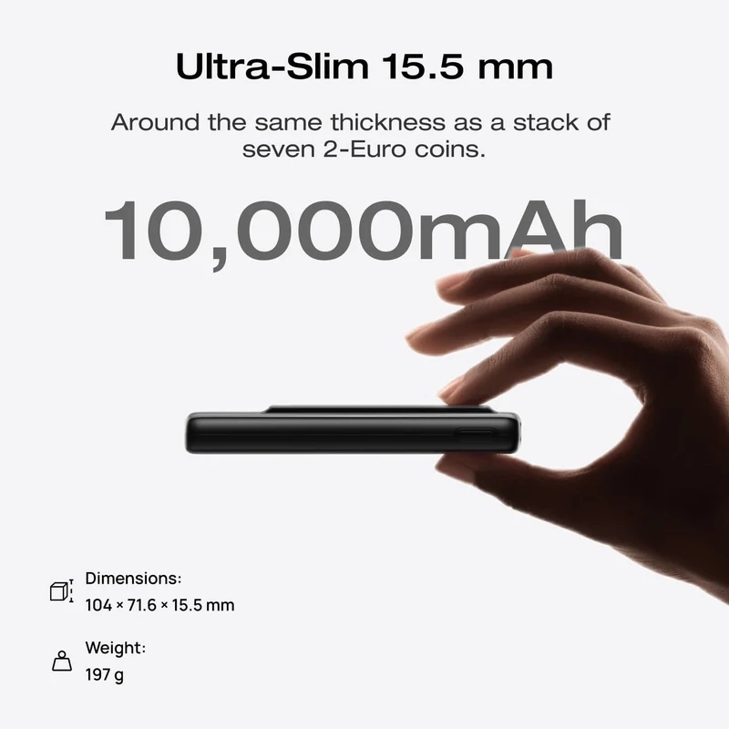 EcoFlow RAPID Mag Power Bank (10,000mAh, 7.5W, Magnetic Charging)