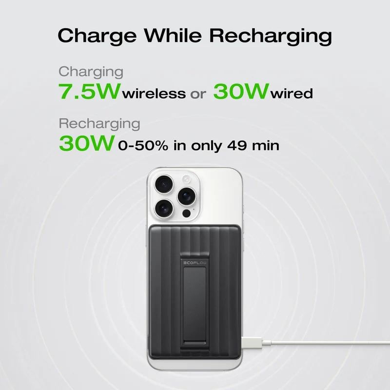 EcoFlow RAPID Mag Power Bank (10,000mAh, 7.5W, Magnetic Charging)
