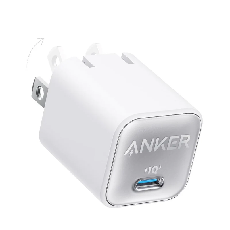 Anker Nano Phone Charger, 30W Portble and Foldable USB C GaN Charger