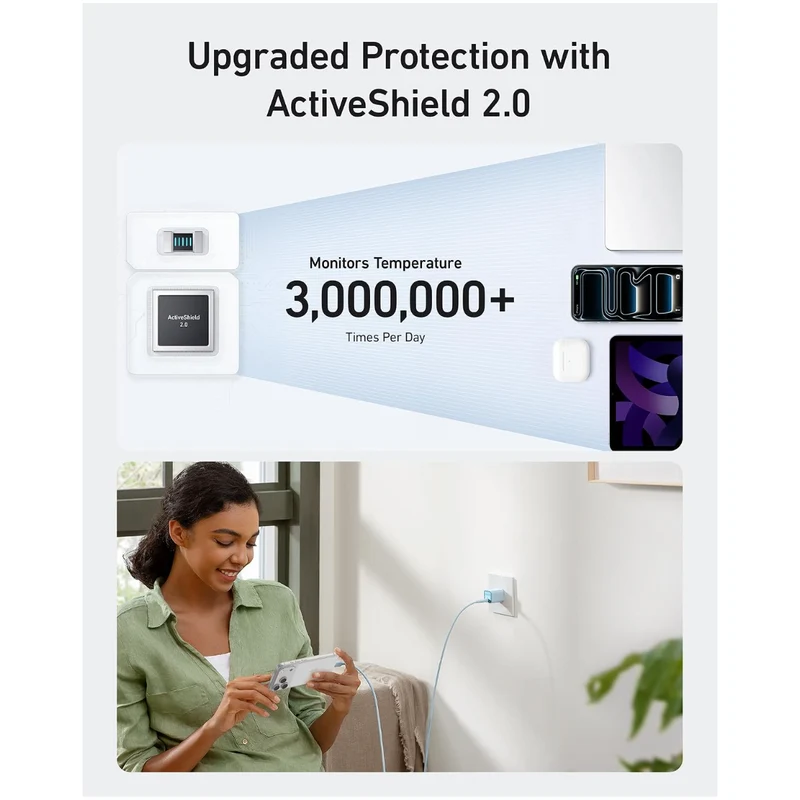 Anker Nano Phone Charger, 30W Portble and Foldable USB C GaN Charger