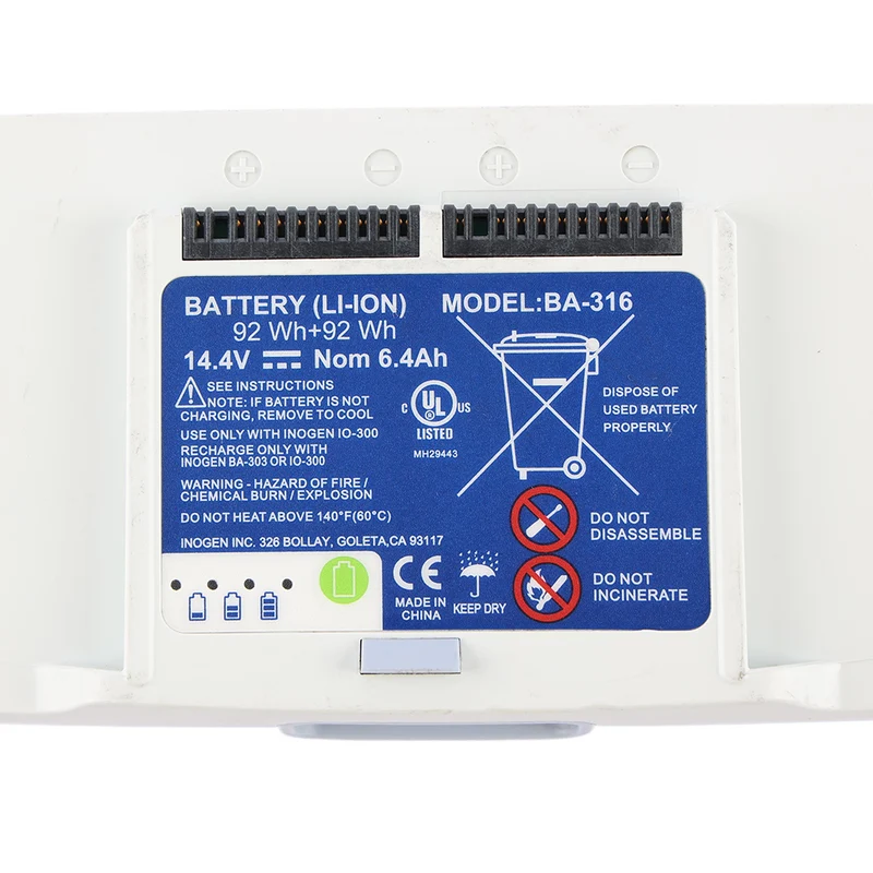 Inogen One G3 Replacement Battery BA-316 14.4V 92Wh For OxyGo Portable Oxygen Concentrator