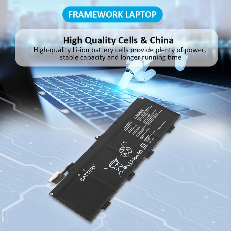 Replacement Battery For Framework 13 Laptop 15.4V 3678mAh | US Stock