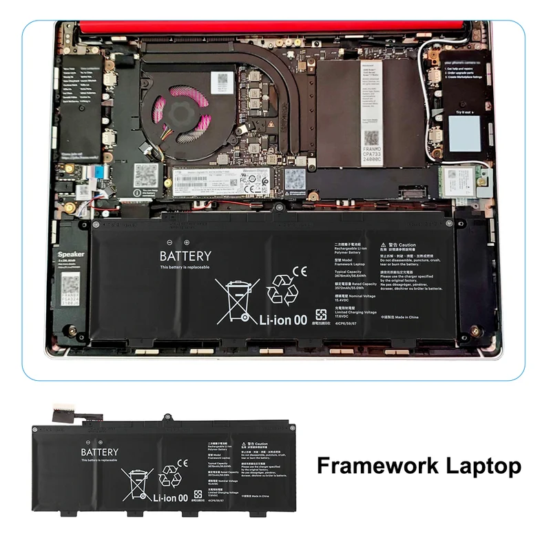 Replacement Battery For Framework 13 Laptop 15.4V 3678mAh | US Stock