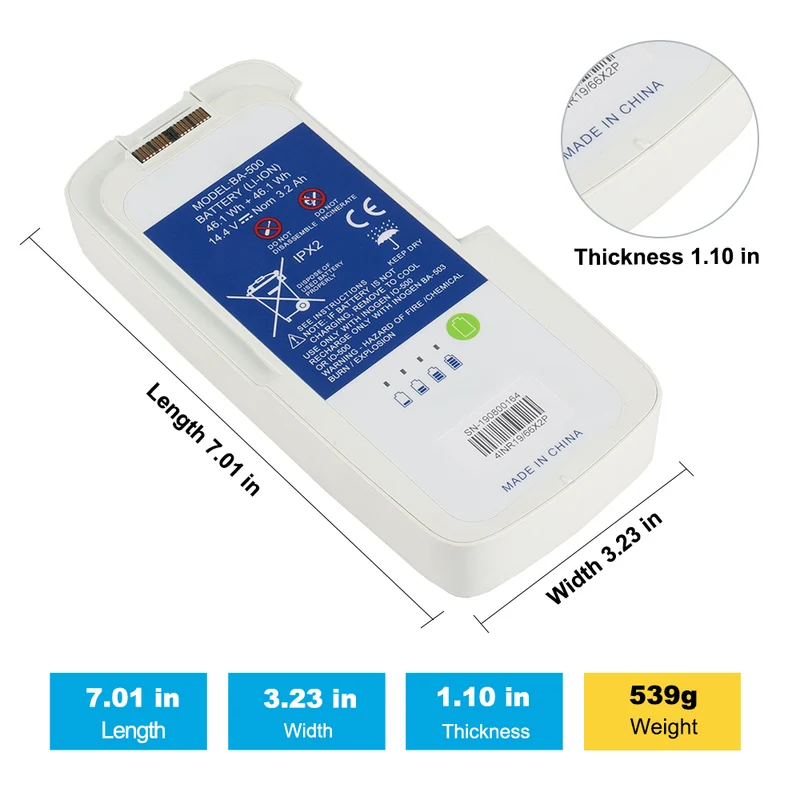 1400-3030 Oxygen Concentrator Battery For Inogen One G5 Rove 6 46.1Wh 14.4V