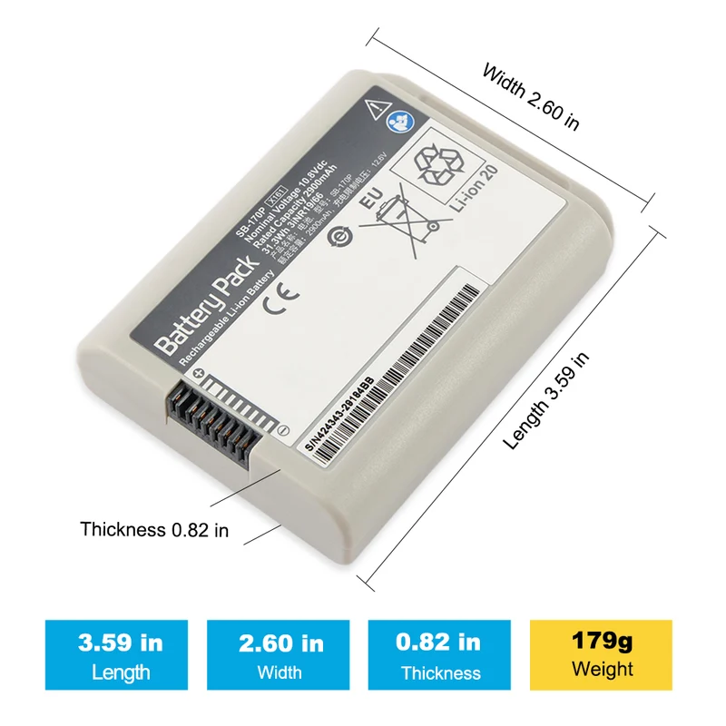 Nihon Kohden Type X161 Patient Monitor Battery SB-170P 31.3Wh 10.8V Long-Lasting Replacement