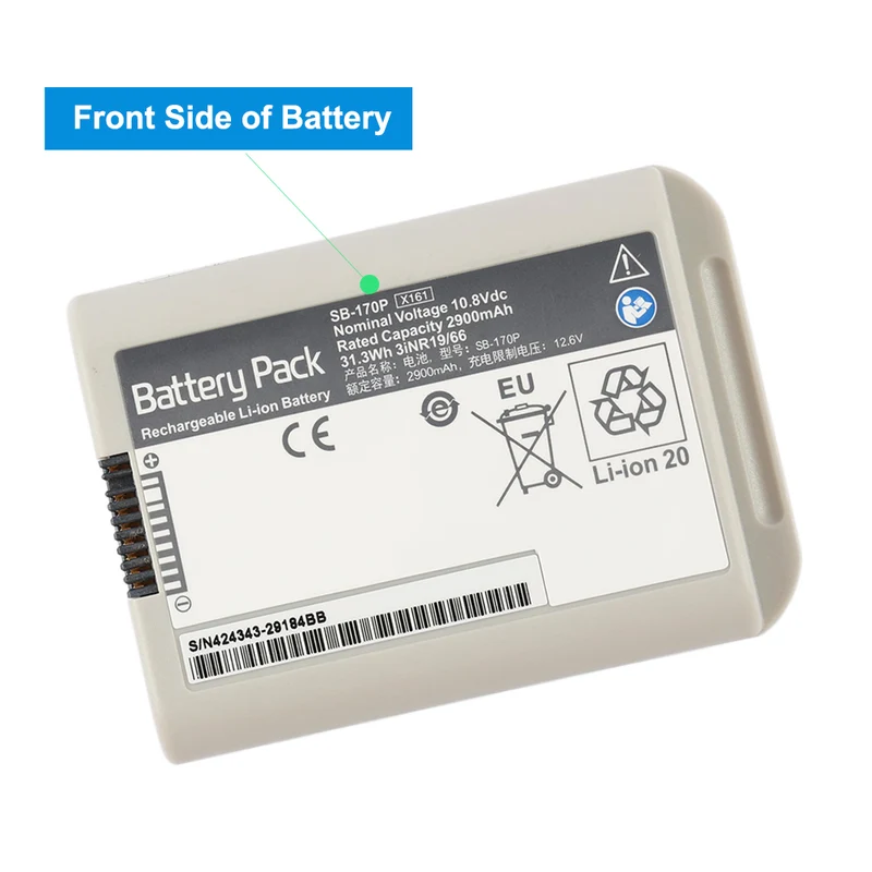 Nihon Kohden Type X161 Patient Monitor Battery SB-170P 31.3Wh 10.8V Long-Lasting Replacement