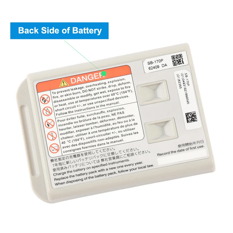 Nihon Kohden Type X161 Patient Monitor Battery SB-170P 31.3Wh 10.8V Long-Lasting Replacement