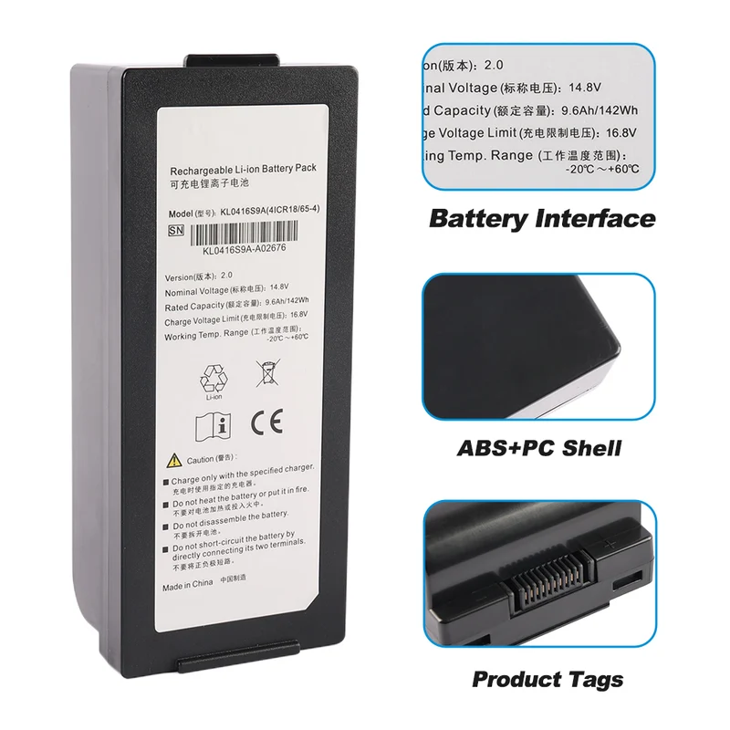 SonoScape S8 Ultrasound System Battery - KL0416S9A 9600mAh 142Wh Long Runtime Diagnostic Equipment Power Source