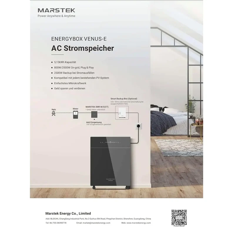Marstek Jupiter E 5120 Wh Balcony Power Plant All-In-One Solar Storage