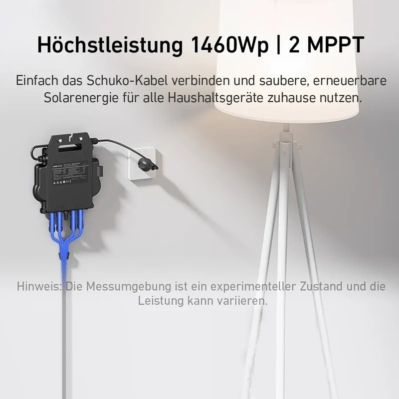 Anker SOLIX MI80 micro-inverter with 5m Schuko cable