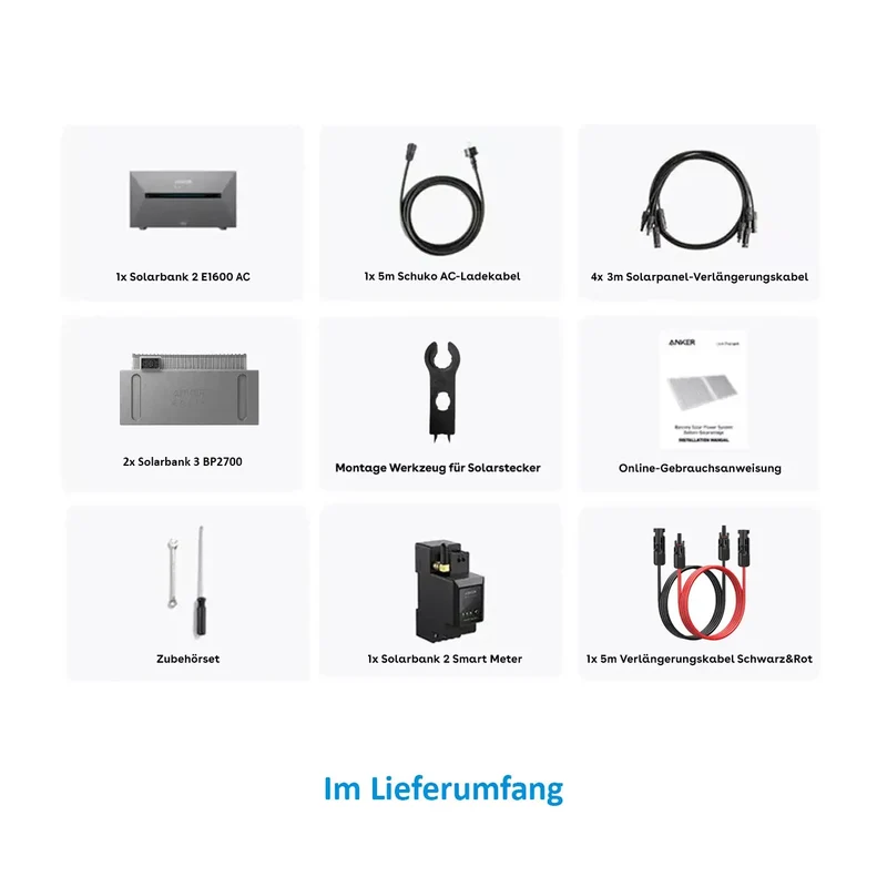 Anker SOLIX Solarbank 2 E1600 AC Stockage 7,0 kWh Kit complet
