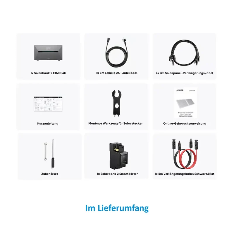 Anker SOLIX Solarbank 2 E1600 AC Stockage 1,6 kWh Kit complet