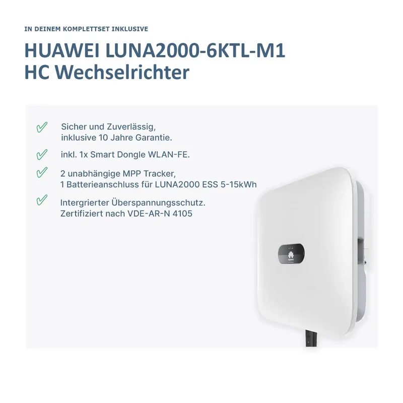 Kit complet München Solar & Huawei 6KTL + batterie LUNA