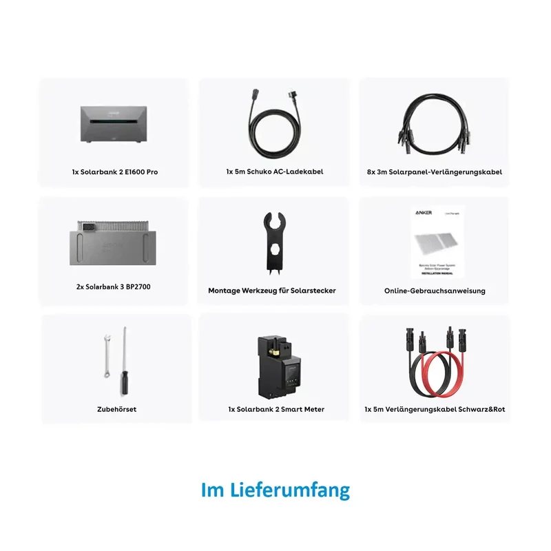 Anker SOLIX Solarbank 2 E1600 Pro Stockage 7000 Wh Kit complet