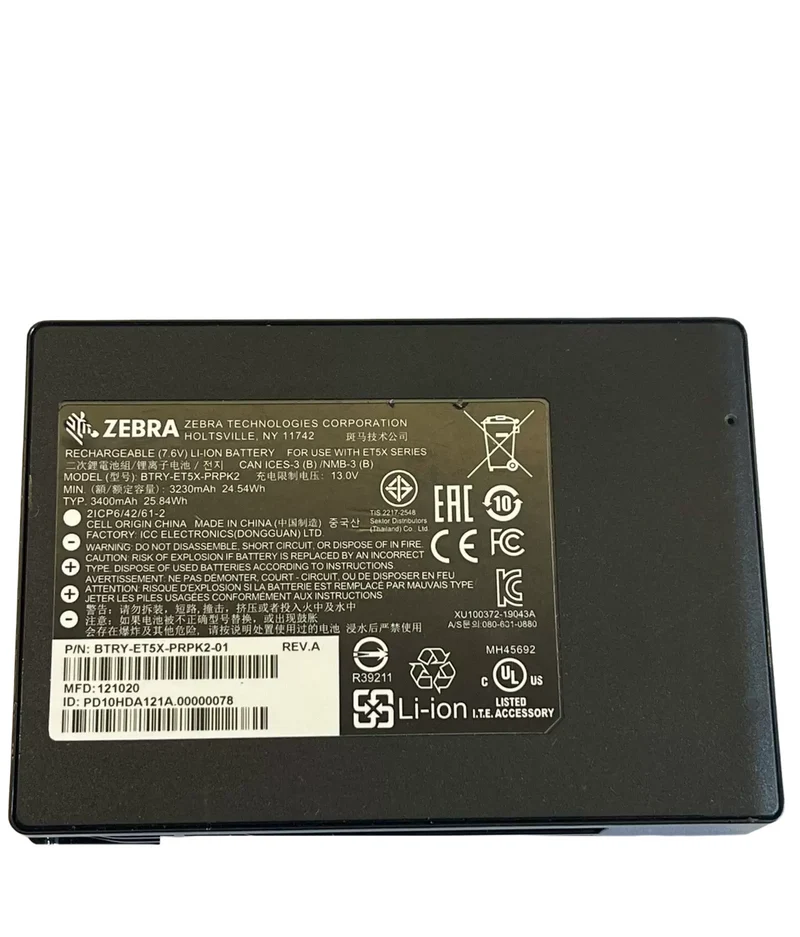 BTRY-ET5X-PRPK2 Replacement Battery For Zebra ET4X ET5X PowerPack Battery
