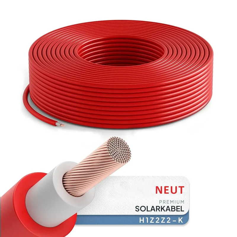 Câble de rallonge H1Z2Z2-K 6mm2 noir/rouge avec connecteur MC4, 1 m – 50 m