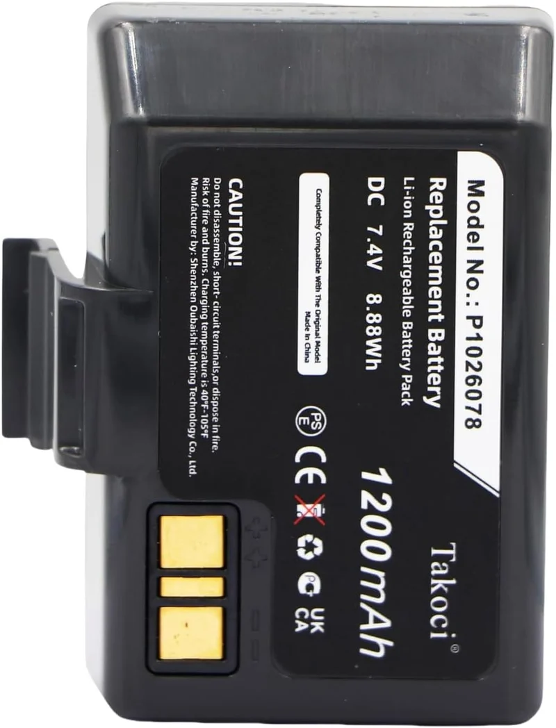 P1026078 Replacement Battery For Zebra EZ320 Printer 1200mAh 8.88Wh