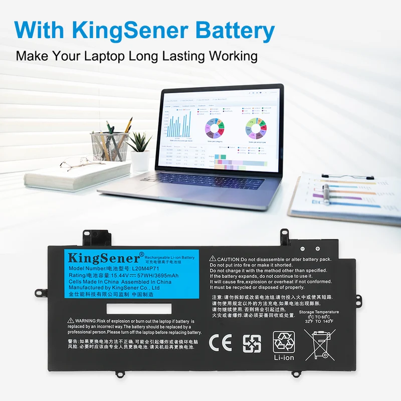 L20C4P71 SB10T83218 Replacement Battery For Lenovo ThinkPad X1 Yoga Gen 6 7 Series
