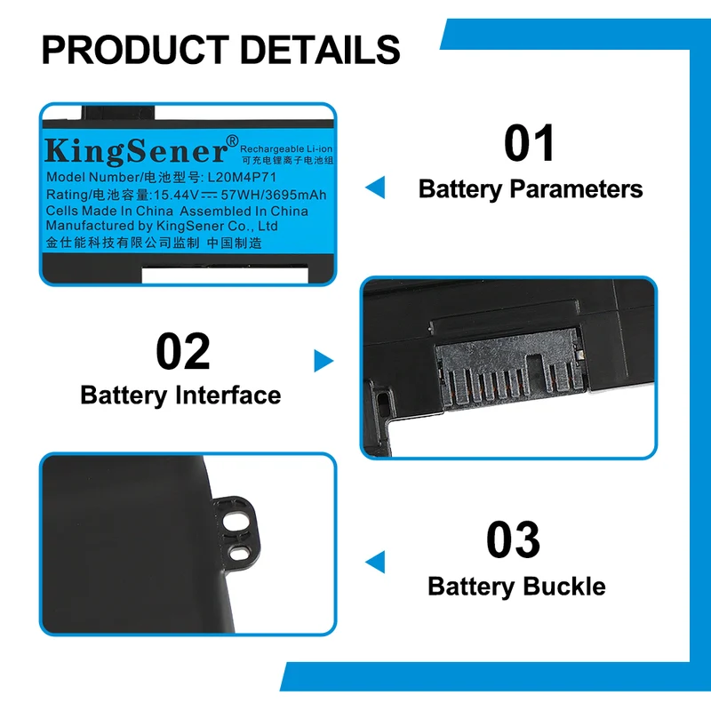 L20C4P71 SB10T83218 Replacement Battery For Lenovo ThinkPad X1 Yoga Gen 6 7 Series