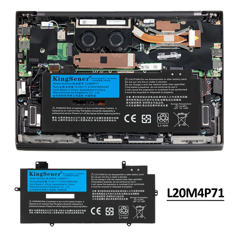 L20C4P71 SB10T83218 Replacement Battery For Lenovo ThinkPad X1 Yoga Gen 6 7 Series