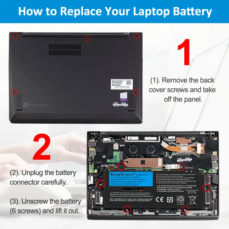 L20C4P71 SB10T83218 Replacement Battery For Lenovo ThinkPad X1 Yoga Gen 6 7 Series