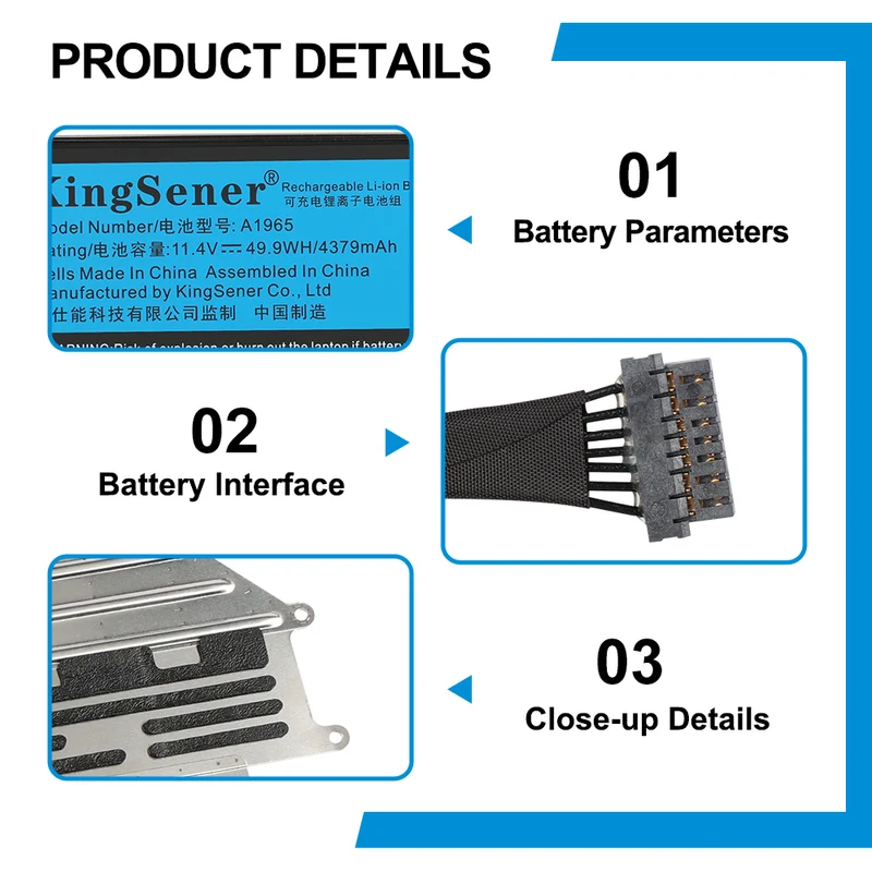 A1965 Replacement Battery for Apple MacBook Air 13" A1932 (2018 2019) EU Stock