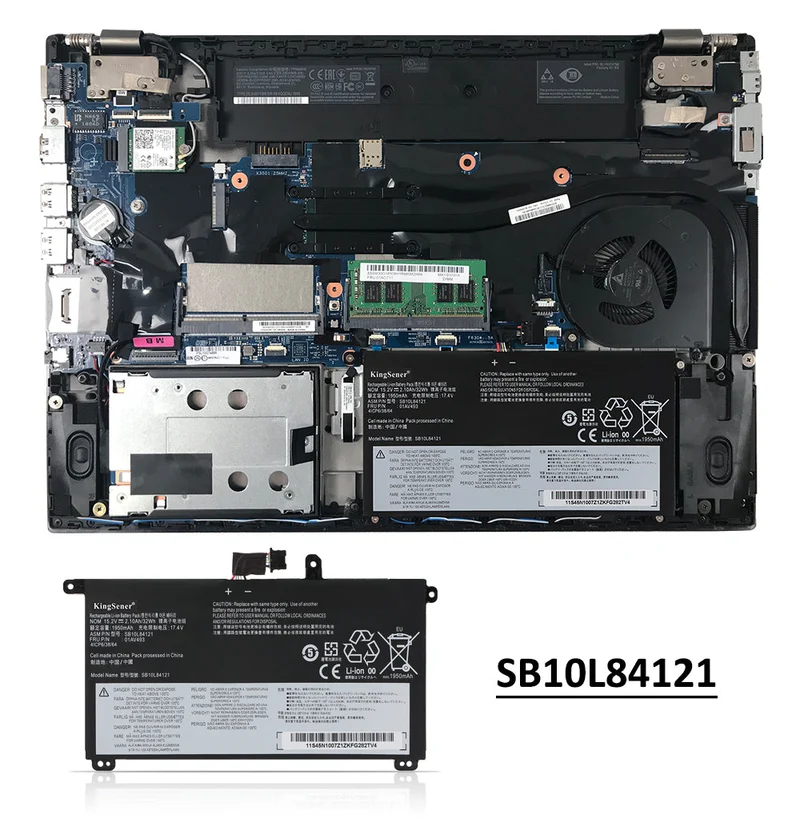 SB10L84121 Battery for Lenovo ThinkPad T570 T580 P51S P52S — 32Wh 15.2V