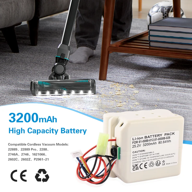 61-0088-012 Replacement Battery For Bissell ICONpet 22889 2288 Cordless Vacuum EU Stock