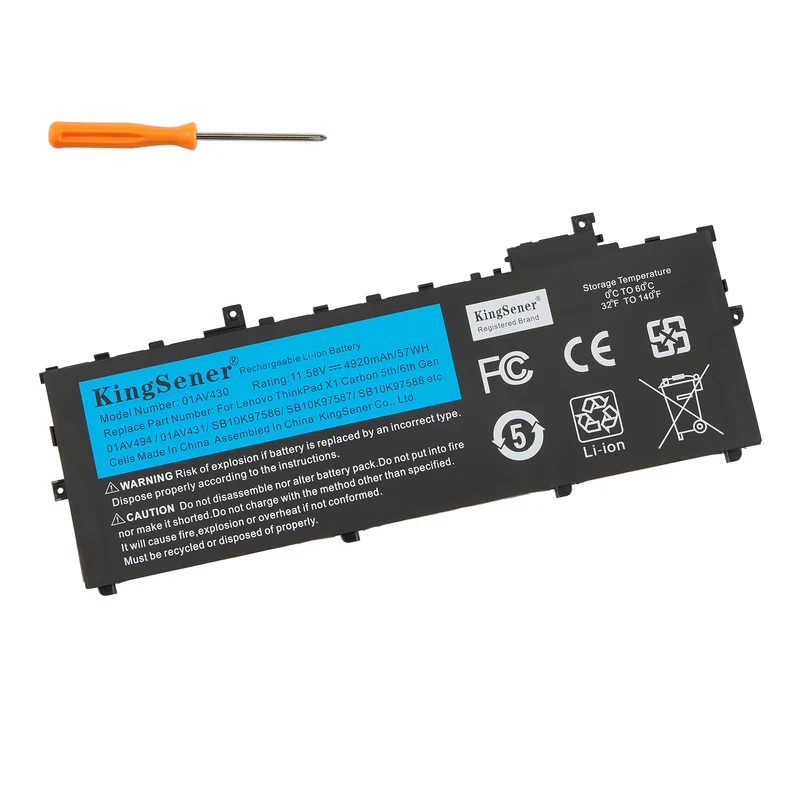 01AV430 Replacement Battery for Lenovo Thinkpad X1 Carbon 5th 6th 57Wh | EU Stock
