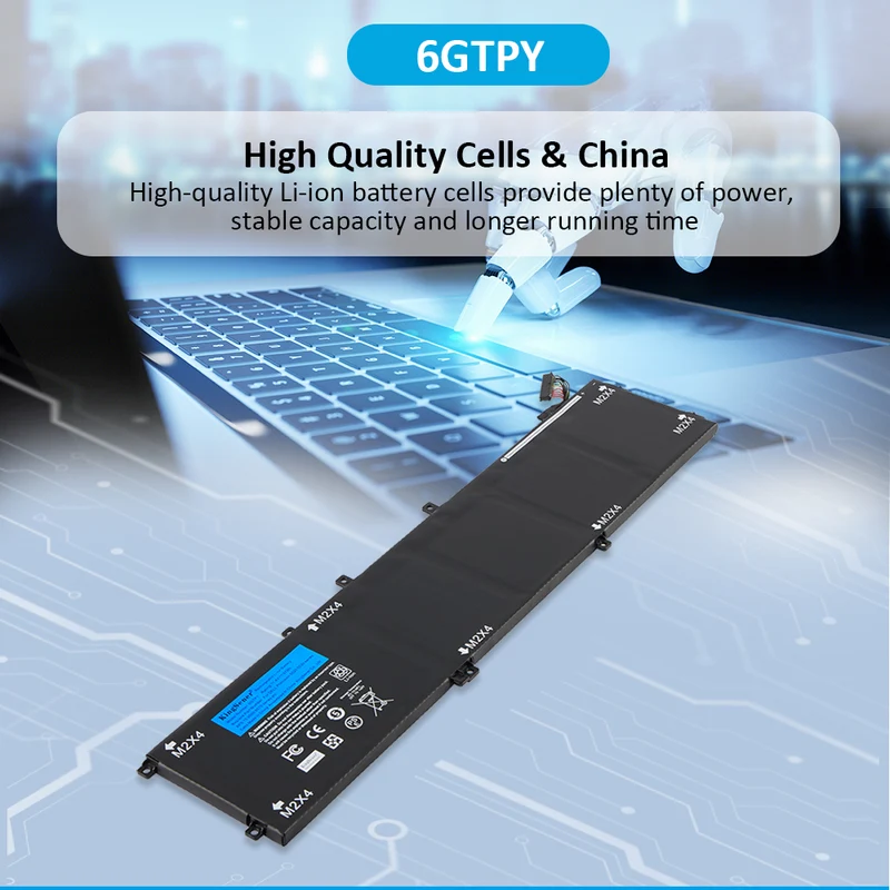 6GTPY Laptop Battery For DELL Precision 5520 5530 DELL XPS 15 9570 9560 Series | EU Stock