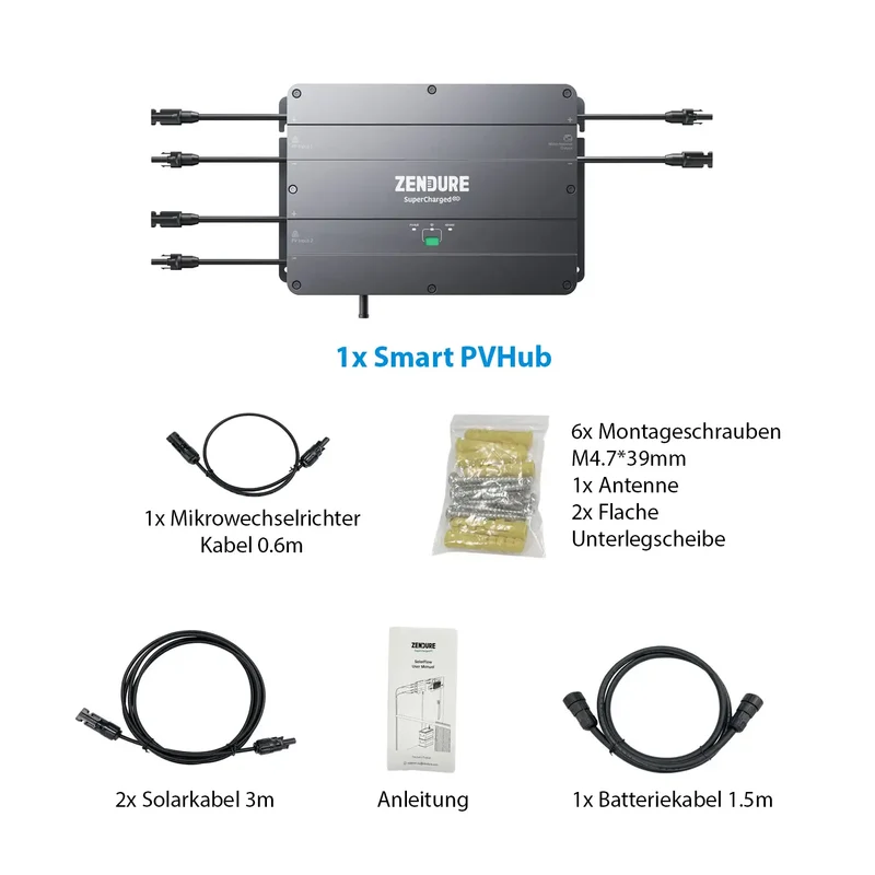 Zendure Kit SolarFlow 1920 Wh PVHub2000 avec 1x Zendure AB2000