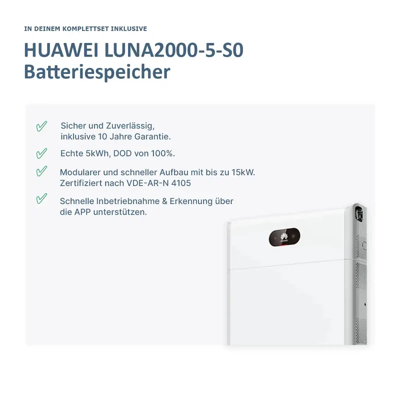 Huawei inverter 6KW + Huawei Luna 2000-5-S0 Mini Set