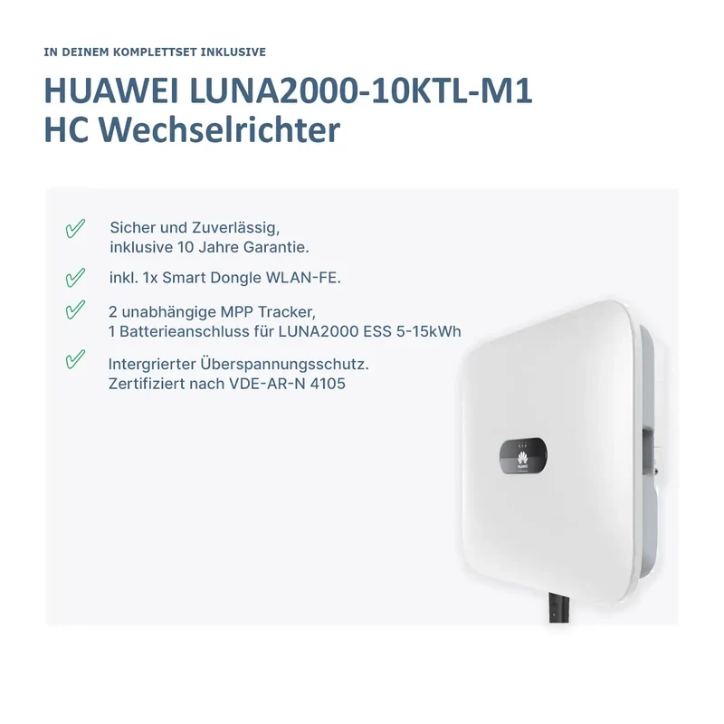 Huawei inverter 10KW + Huawei Luna 2000-10-S0 set