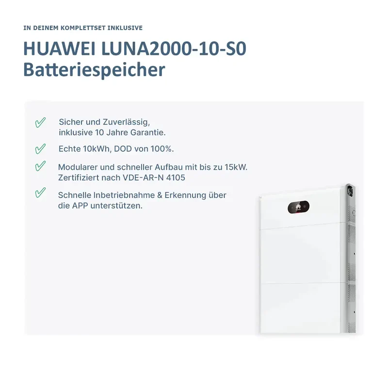 Huawei inverter 10KW + Huawei Luna 2000-10-S0 set