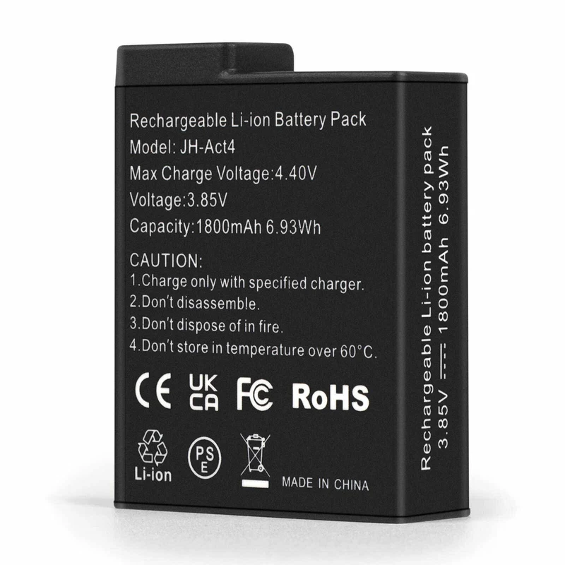JH-Act4 Replacement Battery For DJI Osmo Action 3 Action 4 BCX202