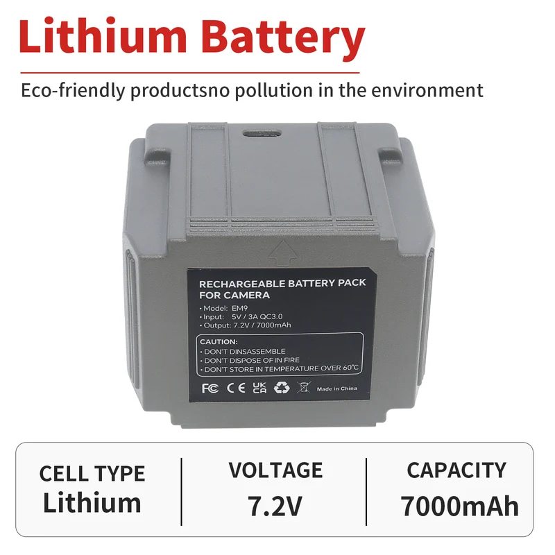 Tactacam Cellular Security Camera Replacement Battery - 7.2V 7000mAh Rechargeable