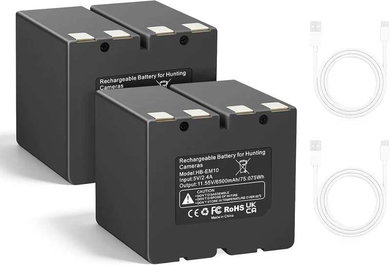 HB-EM10 Replacement Battery For Stealth Cam 360 Max & Revolver Pro 6500mAh