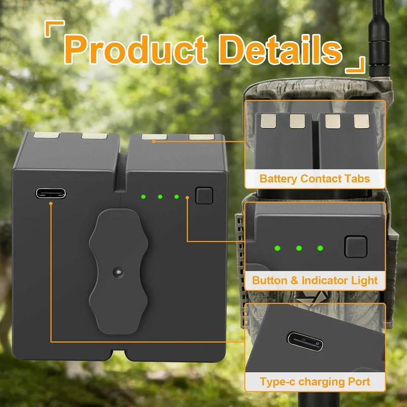 HB-EM10 Replacement Battery For Stealth Cam 360 Max & Revolver Pro 6500mAh