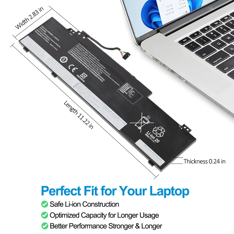 Replacement Battery SB11Q02015 SB11Q01981 For Lenovo IdeaPad Slim 3 Slim 5