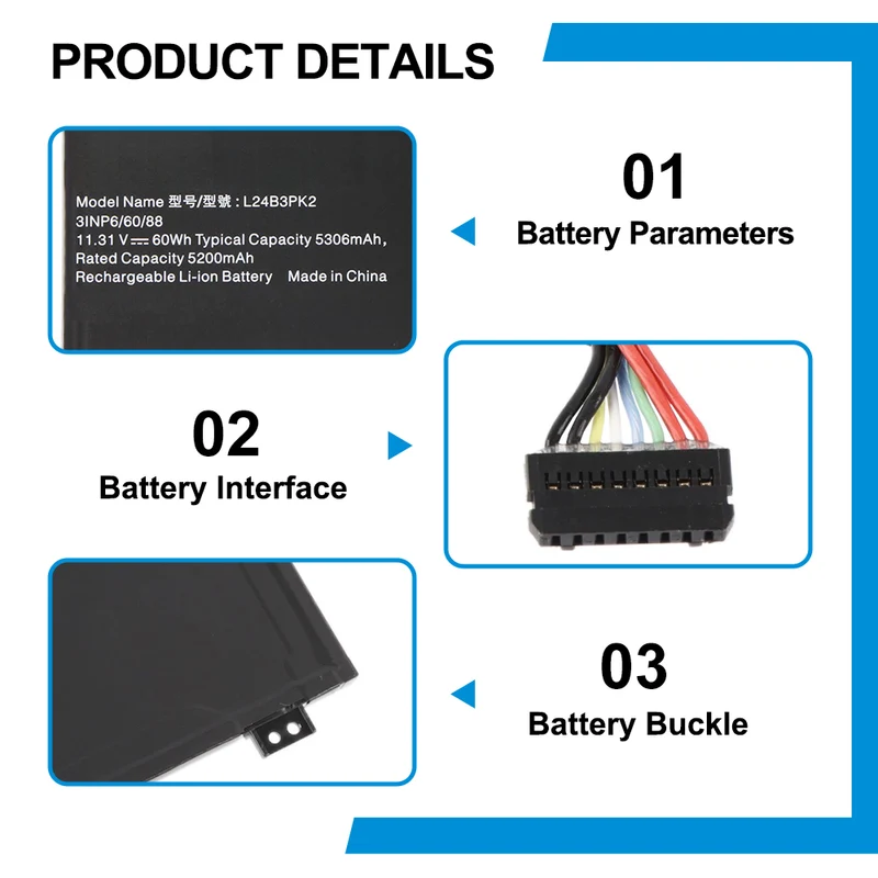 Replacement Battery SB11Q02015 SB11Q01981 For Lenovo IdeaPad Slim 3 Slim 5