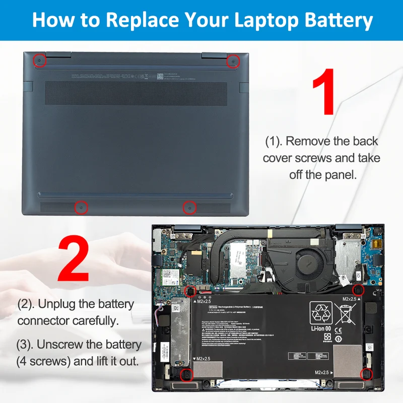 HP Envy 13" x360 13-BF Replacement Battery WF04XL 66.52Wh 8210mAh For 13-BF0000 Series Laptop