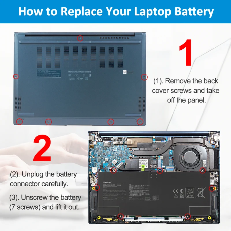 ASUS ZenBook 14 Inch OLED Ultrabook Battery C22N2211 75Wh Replacement For UX3405 MA ZA VA Q425MA Series Laptop