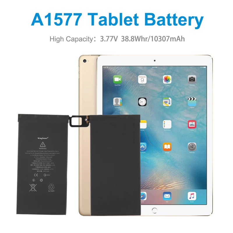 A1577 Tablet Battery 3.77V 10307mAh 38.8Wh Replacement For Apple iPad Pro 12.9 Inch 1st Generation
