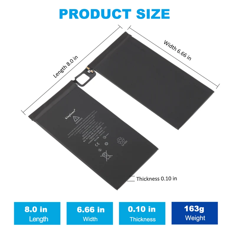 A1577 Tablet Battery 3.77V 10307mAh 38.8Wh Replacement For Apple iPad Pro 12.9 Inch 1st Generation