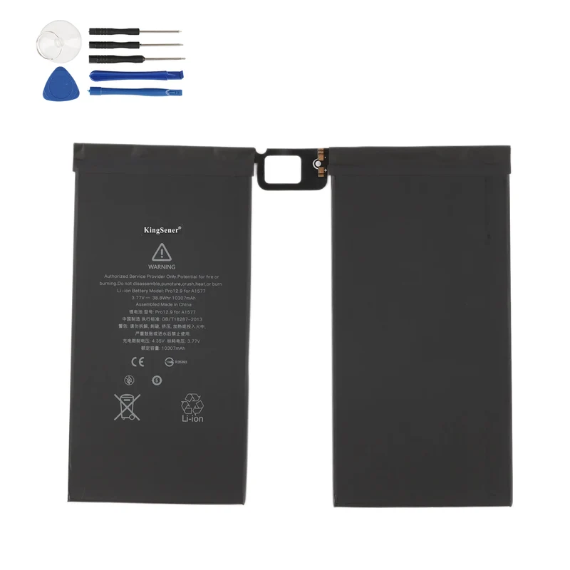 iPad Pro 12.9 1st Gen Replacement Battery A1577 10307mAh 38.8Wh For Apple A1584 A1652 Tablet