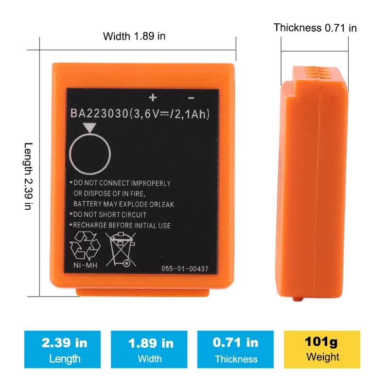 BA223030 Rechargeable Battery for HBC Radiomatic Crane Remote Control