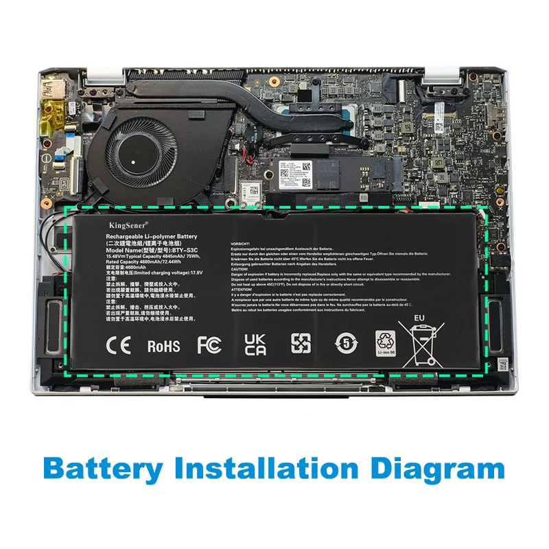 MSI Prestige 13 Inch Replacement Laptop Battery BTY-S3C 75Wh For AI Evo A1MG A2VMG A12M A13M Ultrabook