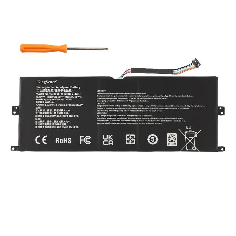 BTY-S3C Laptop battery For MSI Prestige 13 AI Evo A1MG A2HMG A12M/A13M MS-13Q2