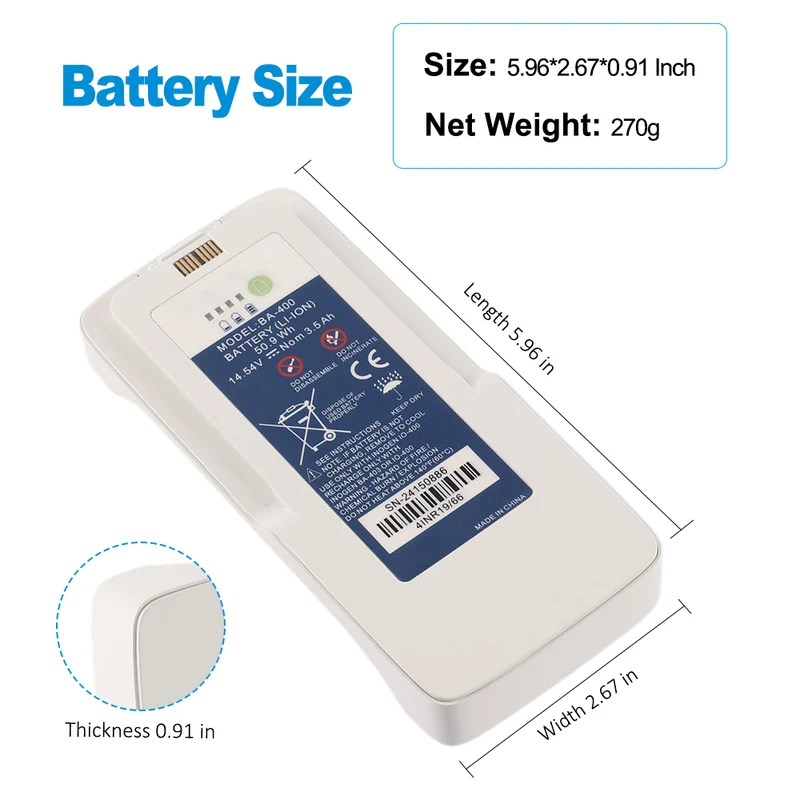 BA-400 Rechargeable Li-ion Battery For Inogen One G4 Oxygen Machine | 90% New